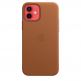 Apple iPhone Leather Case with MagSafe - оригинален кожен кейс (естествена кожа) за iPhone 12, iPhone 12 Pro (кафяв) 2