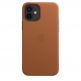 Apple iPhone Leather Case with MagSafe - оригинален кожен кейс (естествена кожа) за iPhone 12, iPhone 12 Pro (кафяв) 4