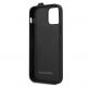 Mercedes Genuine Leather Strap Line Hard Case - дизайнерски кожен (естествена кожа) кейс с кожена лента за ръката за iPhone 12, iPhone 12 Pro (черен) 4