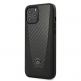 Mercedes Dynamic Carbon Fiber Hard Case - дизайнерски хибриден (карбон+естествена кожа+TPU) карбонов кейс за iPhone 12, iPhone 12 Pro (черен) 1