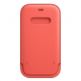 Apple iPhone Leather Sleeve with MagSafe - оригинален кожен калъф, тип джоб за iPhone 12, iPhone 12 Pro (розов) 2