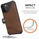 Urban Armor Gear Metropolis Supple Italian Leather (LTHR) - удароустойчив хибриден кейс тип портфейл за iPhone 12, iPhone 12 Pro (кафяв) 5