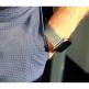 Meridio Touchstone Leather Band - уникална ръчно изработена кожена (естествена кожа) каишка за Apple Watch 42мм, 44мм (тъмносив) 4