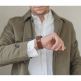 Meridio Norrebro Full Grain Leather Band - уникална ръчно изработена кожена (естествена кожа) каишка за Apple Watch 42мм, 44мм (тъмнокафяв) 4