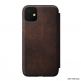 Nomad Folio Leather Rugged Case - кожен (естествена кожа) калъф, тип портфейл за iPhone 11 (кафяв) 5