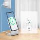 Choetech Magnetic Wireless Charger and Portable Desk Stand 15W - алуминиева поставка за бюро и поставка (пад) за безжично зареждане за iPhone с Magsafe (сребрист) 6