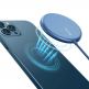 Baseus Simple Mini Magnetic Wireless Charger (WXJK-H03) - поставка (пад) за безжично зареждане за iPhone с Magsafe и Qi съвместими устройства (син) 1