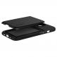 Spigen Slim Armor CS Case - хибриден кейс с отделение за кр. карти и най-висока степен на защита за iPhone 13 (черен) 12