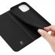 Dux Ducis Skin Pro Case - кожен калъф с поставка и отделение за кр. карти за iPhone 13 (черен) 7