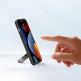 Ugreen Fusion Kickstand Case - хибриден удароустойчив кейс с поставка за iPhone 13 (черен-прозрачен) 2