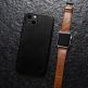 iCarer Leather Oil Wax MagSafe Case - кожен (естествена кожа) кейс с MagSafe за iPhone 13 (черен) 12