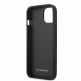 Mercedes-Benz Genuine Leather Quilted Hard Case - дизайнерски кожен кейс (естествена кожа) за iPhone 13 (черен) 2