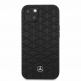Mercedes-Benz Genuine Leather Quilted Hard Case - дизайнерски кожен кейс (естествена кожа) за iPhone 13 (черен) 5