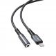 Acefast MFI Lightning to 3.5 mm Audio Adapter - адаптер от Lightning към 3.5 мм аудио жак за устройства с Lightning порт (18 см) (тъмносив) 1