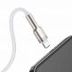 Baseus Cafule Metal Series USB Lightning Cable (CALJK-B02) - Lightning USB кабел за Apple устройства с Lightning порт (200 см) (бял-сребрист) 1