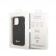 Guess Glitter Flakes Metal Logo - хибриден удароустойчив кейс за iPhone 14 Pro Max (черен) 4
