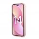 Guess Glitter Flakes Metal Logo - хибриден удароустойчив кейс за iPhone 14 Pro (розов) 2