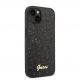 Guess Glitter Flakes Metal Logo - хибриден удароустойчив кейс за iPhone 14 Plus (черен) 1