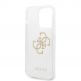 Guess Big 4G Full Glitter Case - силиконов (TPU) калъф за iPhone 14 Pro (прозрачен)  4