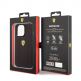 Ferrari Perforated Leather Hard Case - кожен кейс за iPhone 14 Pro (черен) 5