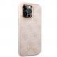 Guess 4G Metal Camera Outline Case - дизайнерски кожен кейс за iPhone 14 Pro Max (розов) 1