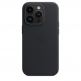 Apple iPhone Leather Case with MagSafe - оригинален кожен кейс (естествена кожа) с MagSafe за iPhone 14 Pro (черен) 4