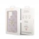 Guess Saffiano 4G Metal Logo Leather Hard Case - дизайнерски кожен кейс за Samsung Galaxy S23 Ultra (розов) 5