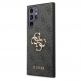Guess Saffiano 4G Metal Logo Leather Hard Case - дизайнерски кожен кейс за Samsung Galaxy S23 Ultra (сив) 1