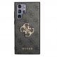 Guess Saffiano 4G Metal Logo Leather Hard Case - дизайнерски кожен кейс за Samsung Galaxy S23 Ultra (сив) 2