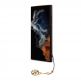 Guess 4G Charms Collection Hard Case - дизайнерски кожен кейс за Samsung Galaxy S23 Ultra (кафяв) 3