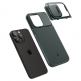 Spigen Optik Armor MagFit MagSafe Case - тънък качествен силиконов (TPU) калъф с капак за камерата с MagSafe за iPhone 15 Pro Max (зелен) 11