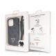Guess PU 4G Strass Triangle Metal Logo Case With Crossbody Strap - силиконов (TPU) калъф с връзка за носене през врата за iPhone 15 Pro Max (черен) 5