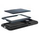 Spigen Slim Armor CS Case - хибриден кейс с отделение за кр. карти и най-висока степен на защита за iPhone 15 Pro Max (тъмносин) 7