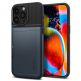 Spigen Slim Armor CS Case - хибриден кейс с отделение за кр. карти и най-висока степен на защита за iPhone 15 Pro Max (тъмносин) 9