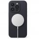 Ringke Liquid Silicone Magnetic Case - силиконов (TPU) калъф с MagSafe за iPhone 15 Pro Max (тъмносин) 2