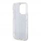 Guess IML 4G Gold Stripe Case - дизайнерски силиконов кейс за iPhone 15 Pro Max (кафяв) 5