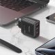 Захранване за ел. мрежа за лаптопи, смартфони и таблети с USB-A и 2xUSB-C изходи с технология за бързо зареждане - Yesido YC144C GaN Fast Wall Charger 65W (черен) 1