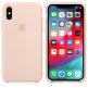Apple Silicone Case - оригинален силиконов кейс за iPhone XS (пясъчна роза) 1