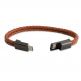 4smarts USB-C Charging Wristband - кабел тип гривна за устройства с USB-C (кафяв) (размер L) 3