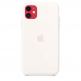 Apple Silicone Case - оригинален силиконов кейс за iPhone 11 (бял) 5