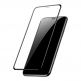 Baseus Full Screen Tempered Glass (0.30 mm) - калено стъклено защитно покритие за целия дисплей на iPhone 11, iPhone XR (прозрачен-черен) (2 броя) 1