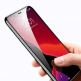 Baseus Full Screen Tempered Glass (0.30 mm) - калено стъклено защитно покритие за целия дисплей на iPhone 11, iPhone XR (прозрачен-черен) (2 броя) 5