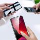 Baseus Privacy 3D Tempered Glass (0.30mm) - калено стъклено защитно покритие с извити ръбове и определен ъгъл на виждане за целия дисплей на iPhone 11, iPhone XR (черен-прозрачен) (два броя) 7