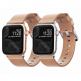 Nomad Strap Modern Slim Leather - кожена (естествена кожа) каишка за Apple Watch 38мм, 40мм (свeтлокафяв-сребрист) 6