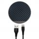 4smarts Select Wireless Fast Charger LIGNO 10W - поставка (пад) за безжично захранване с елементи от истинско дърво, карбон и кожа (сив-карбон) 3