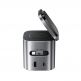 Tройна поставка (пад) за безжично зареждане за iPhone с MagSafe, Apple Watch, AirPods с вграден USB-C кабел и USB-A и USB-C изходи - Acefast GaN 6-in-1 MagSafe Charging Station 80W (тъмносив) 1