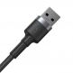 Baseus Cafule USB-А 3.0 Male to USB-А 3.0 Male USB Cable - USB кабел (мъжко-мъжко) с въжена оплетка (100 см) (тъмносив) 2