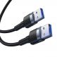 Baseus Cafule USB-А 3.0 Male to USB-А 3.0 Male USB Cable - USB кабел (мъжко-мъжко) с въжена оплетка (100 см) (тъмносив) 6