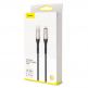 Baseus Horizontal USB-C to Lightning Cable - USB-C към Lightning кабел за Apple устройства с Lightning порт (200 см) (черен) 6
