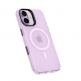 Хибриден удароустойчив кейс с MagSafe за iPhone 17 - Benks Magnetic Lucid Armor Camera Control Case (розов) 1